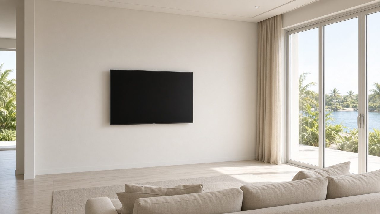 Design rendering: ba 01 before blank tv wall concept