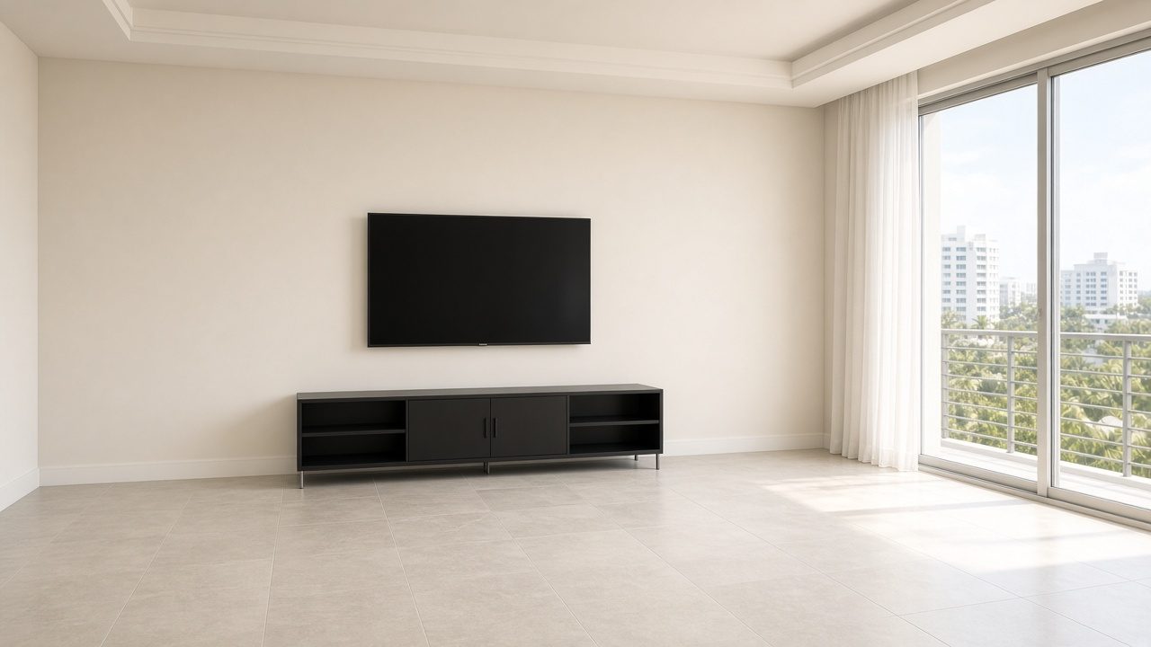 Design rendering: ba 02 before condo plain tv concept