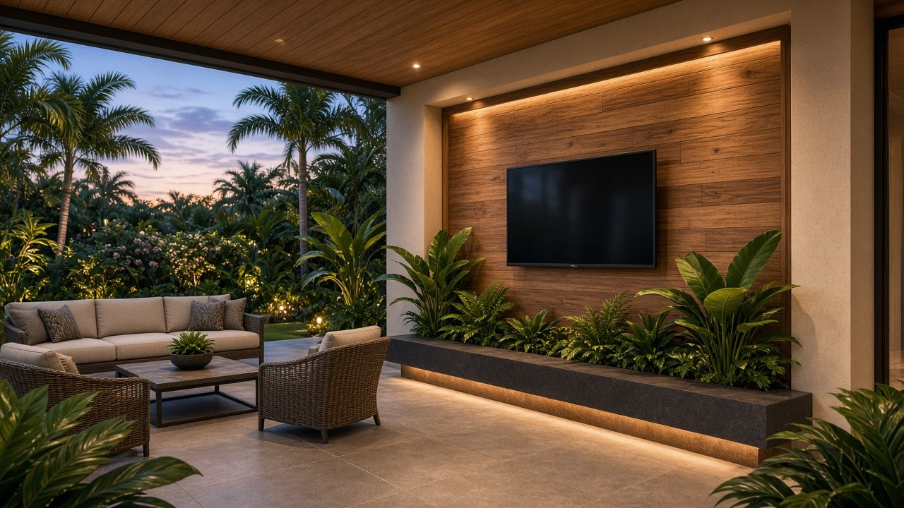 Design rendering: babcock ranch 03 lanai tv wall concept