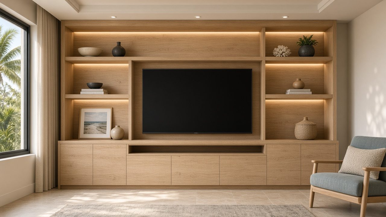 Design rendering: after built-in shelves
