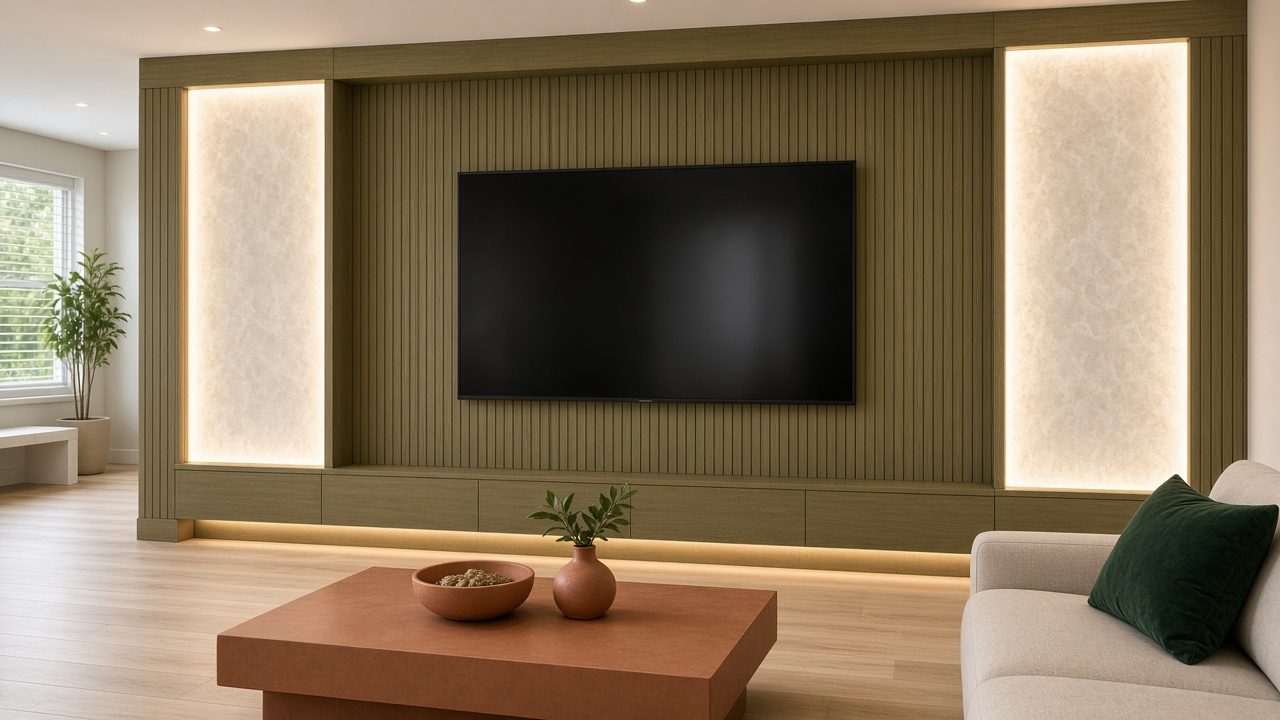 Design rendering: south sarasota 03 olive translucent media wall concept